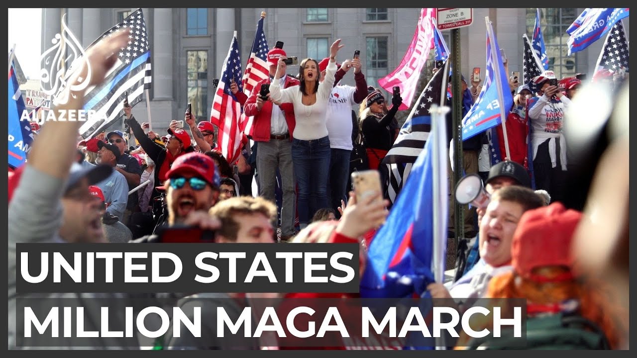 Pro-Trump protesters rally in Washington, DC to contest Biden win