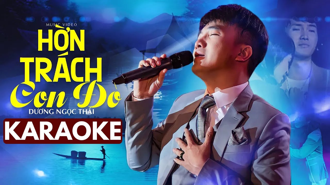 [KARAOKE] Hờn Trách Con Đò - Dương Ngọc Thái ♫  Beat Gốc Tone Nam Hay Nhất