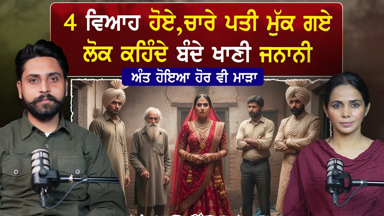 4 ਵਿਆਹ ਹੋਏ,ਚਾਰੇ ਪਤੀ ਮੁੱਕ ਗਏ,ਲੋਕ ਕਹਿੰਦੇ ਬੰਦੇ ਖਾਣੀ ਜਨਾਨੀ,ਇੱਕ ਕਰਮਾਂ ਮਾਰੀ ਦੀ ਕਹਾਣੀ|@kaintpunjabi