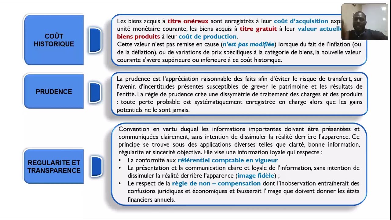 CONVENTIONS COMPTABLES - PRINCIPES COMPTABLES PART 2