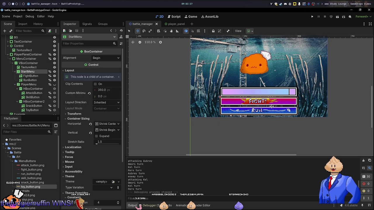 Recreating Omori Battle System #godot #gamedesign #livelearning