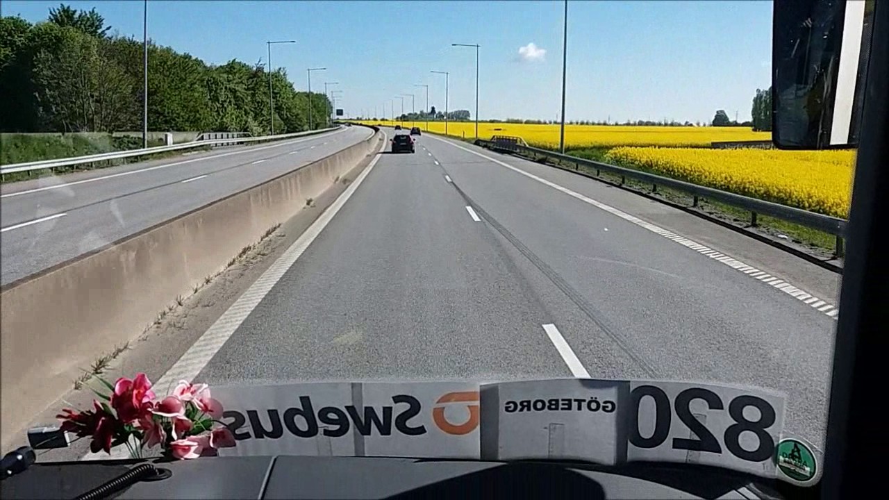 BUS RIDE MALM&Ouml; TO G&Ouml;TEBORG - SWEBUS ROUTE 820 - SUNDAY 21st MAY 2017