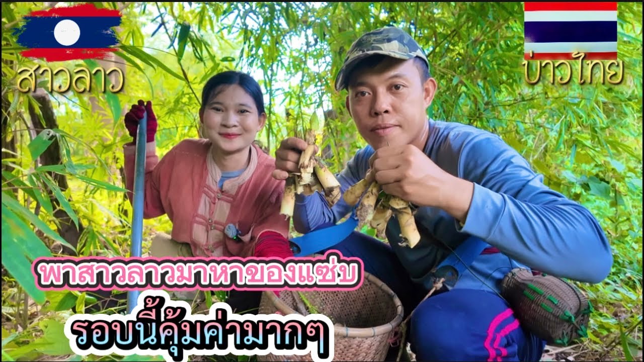 พาสาวลาวเข้าป่าหาของแซ่บ รอบนี้คุ้มมากๆ