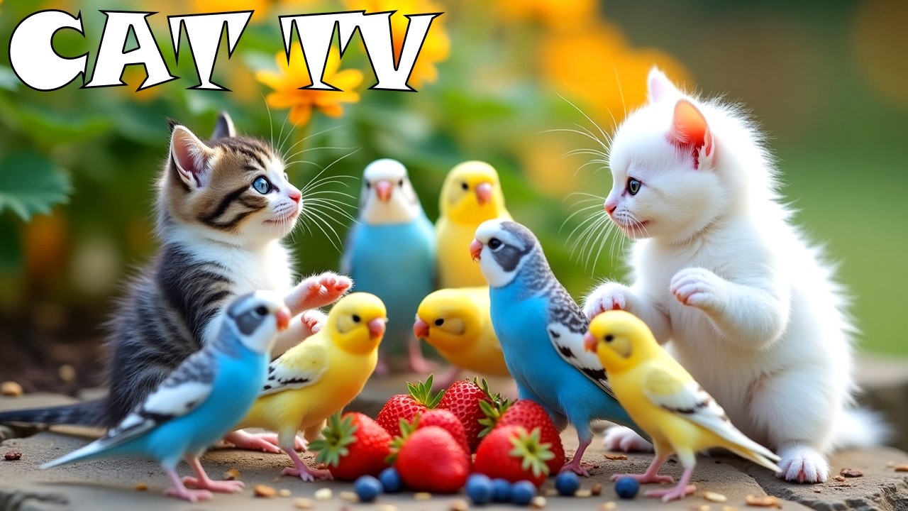 (NO ADS) TV FOR CAT 😸🎥 Turbo Birds Scramble for Every Seed 🐦🔥 CAT TV For A Stress-Free Environment