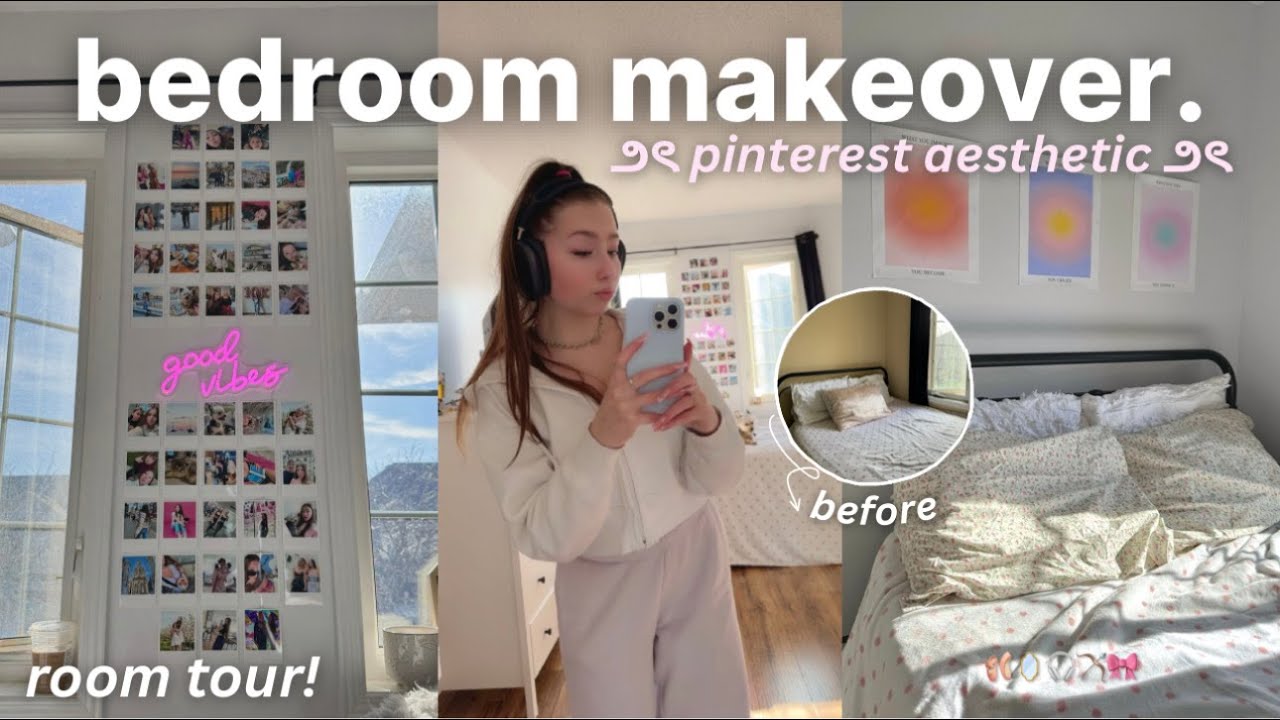 ЭСТЕТИЧЕСКОЕ ПРЕОБРАЖЕНИЕ КОМНАТЫ 🩰🪞🎀 вдохновлено Pinterest, подборка декора, обзор комнаты 2024!