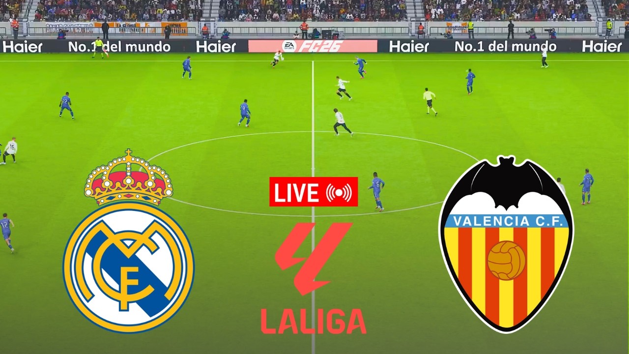 🔴LIVE : Valencia vs Real Madrid | La Liga 2026 | Full Match Streaming | PES 21 Simulation Gameplay