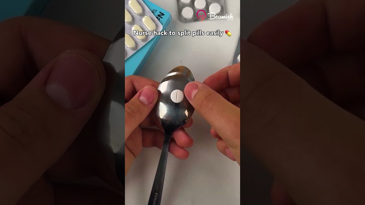 Pielęgniarska sztuczka, kt&oacute;ra pozwala łatwo dzielić tabletki 💊 #pielęgniarka #dzielenie #tabletki