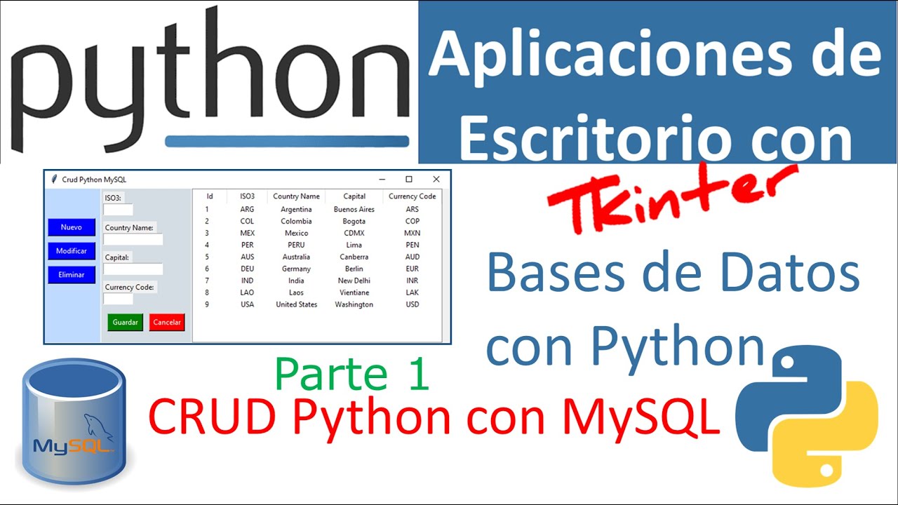 CRUD Python con Ventanas – Parte 1 – Bases de Datos con Python