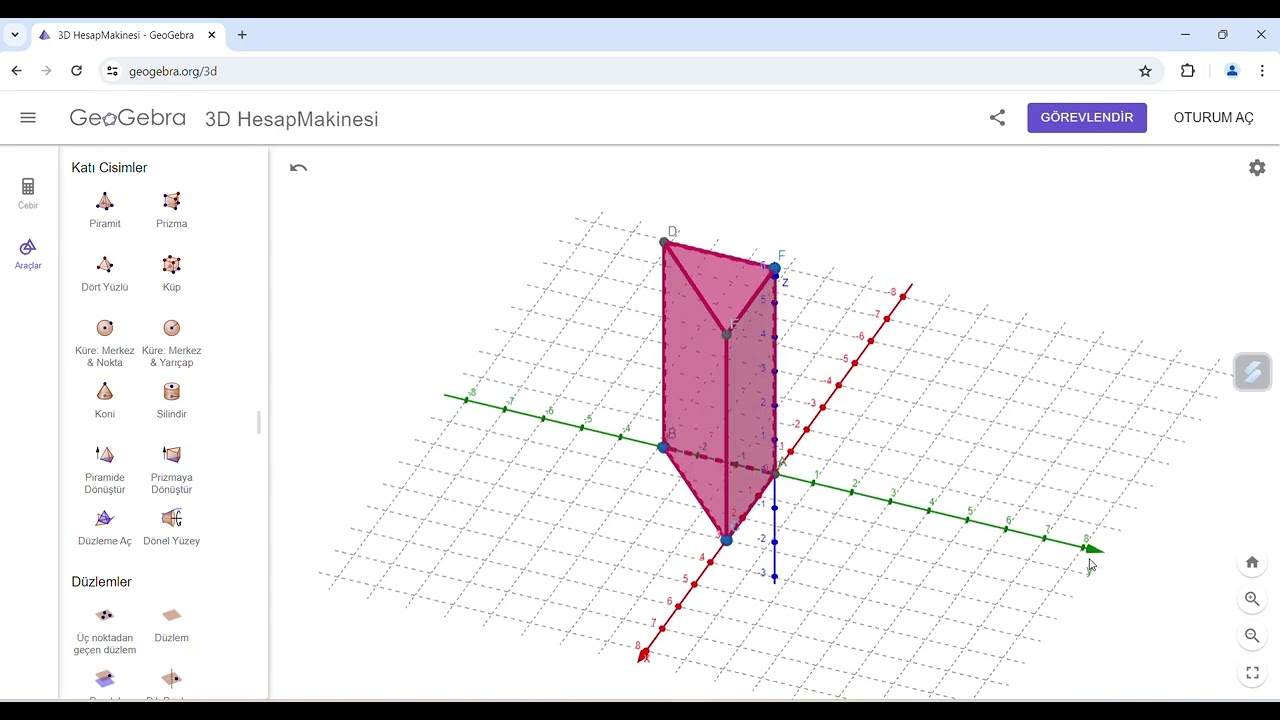 GeoGebra 3D Hesap Makinesinde Neler Yapılabilir?