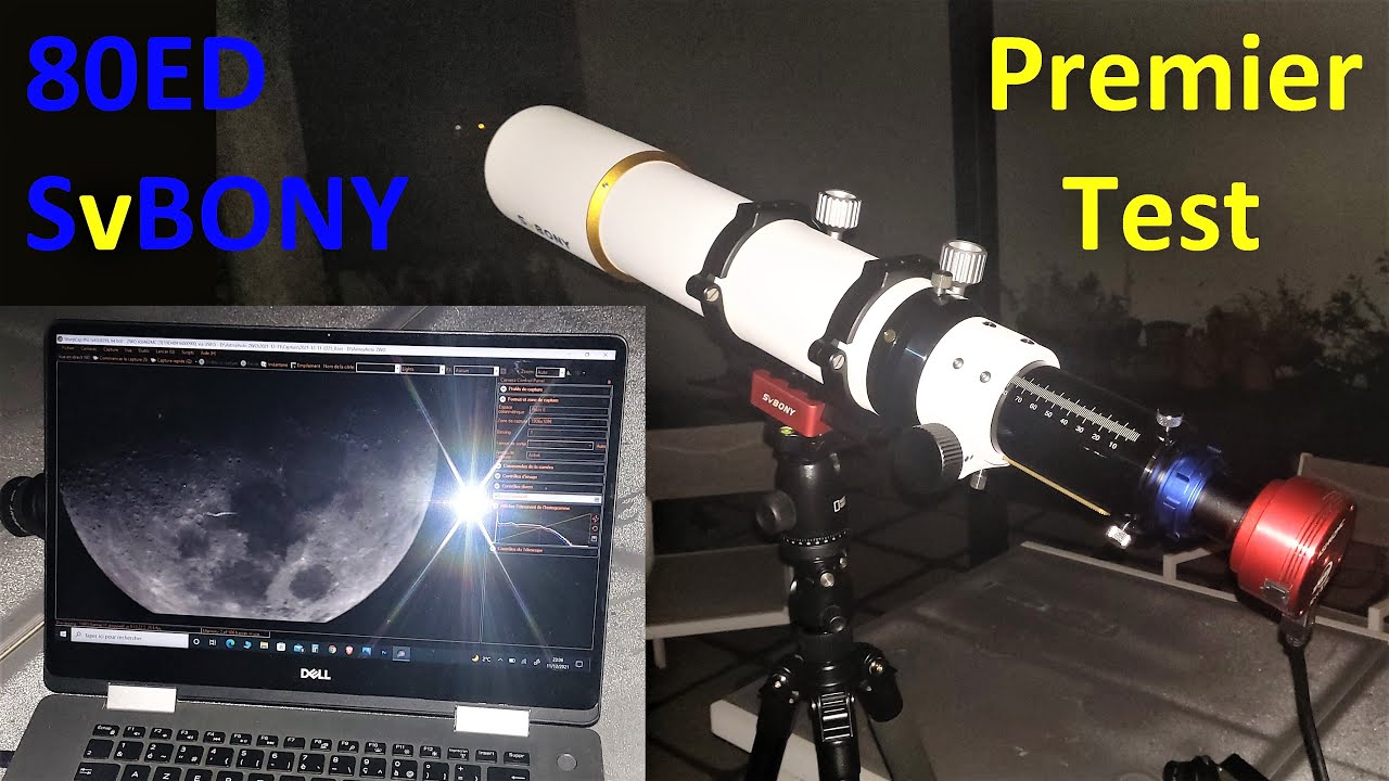 Test en time lapse lunaire de la lunette SvBony 80ED
