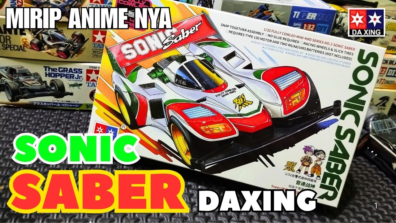 DAXING MINI 4WD TERBARU - SONIC SABER - CHASSIS SUPER 1 -  KIT NYA Retsu Seiba  - LET'S & GO !!!!