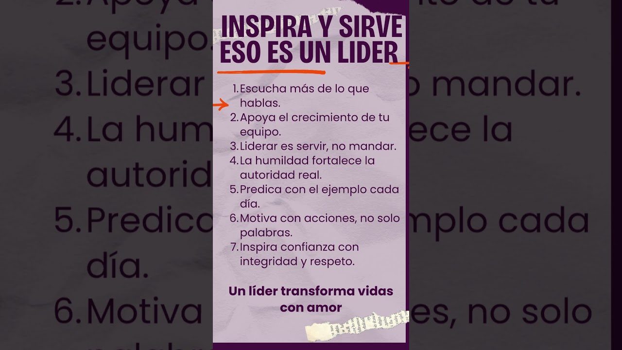 Un líder transforma vidas   