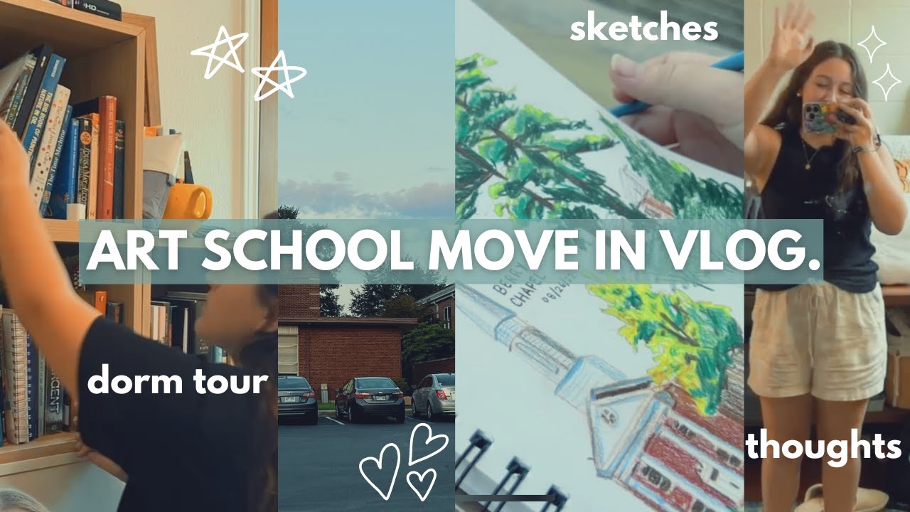 Art School Move In Vlog: packing up, leaving home, dorm tour, sketches, first day of school!!