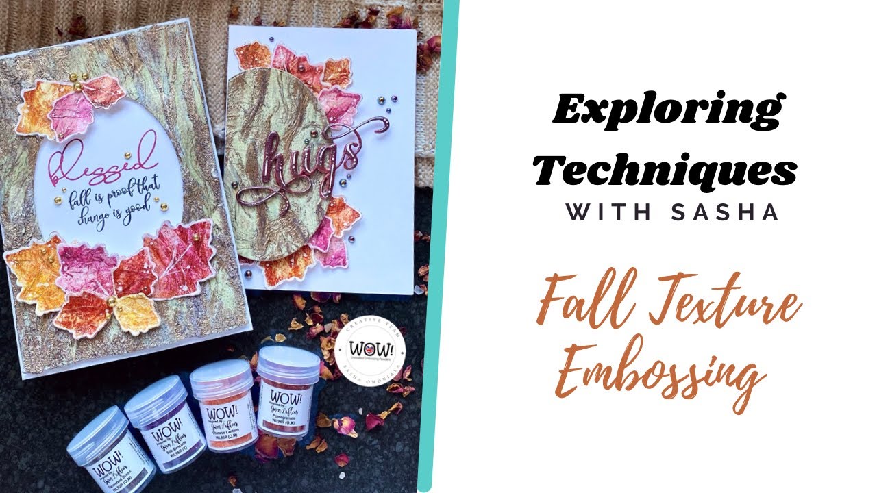 FUN and CHEAP! Fall texture with NEW! Embossing Powders