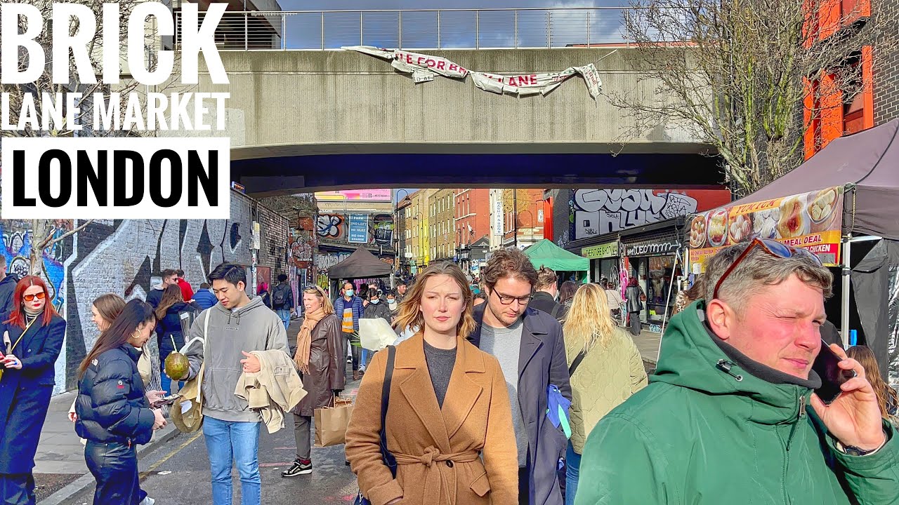 London Walk Tour Brick Lane Market to Spitalfields Market | London Street Walk [4K HDR]
