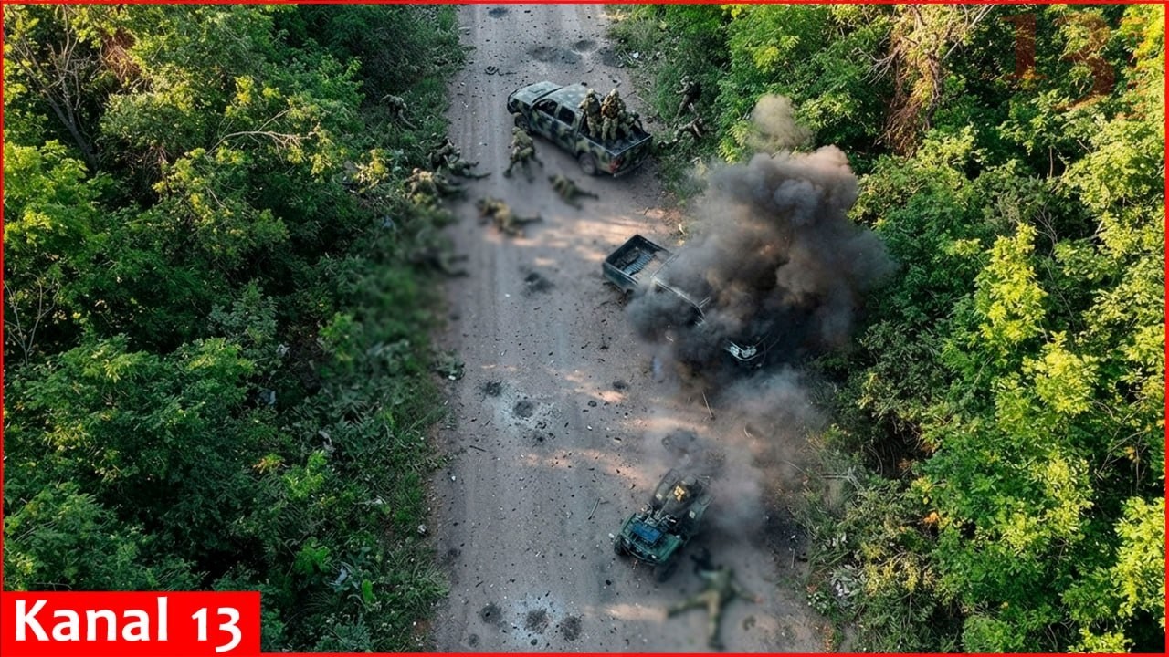Российские войска разгромлены на Сумском направлении: украинские FPV-дроны уничтожили танк и брон...