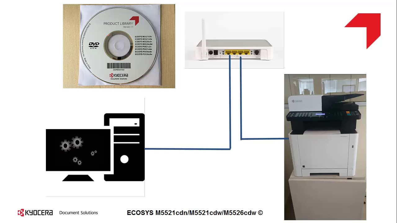 ECOSYS M5521cdn Instalaci&oacute;n de KXDriver y configuraci&oacute;n en Windows
