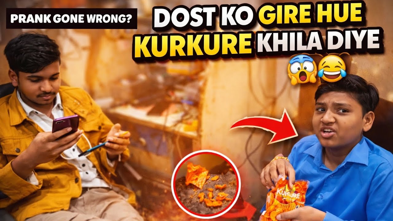 Dost Ko Gire Hue Kurkure Khila Diye 😱😂 | Prank Gone Wrong