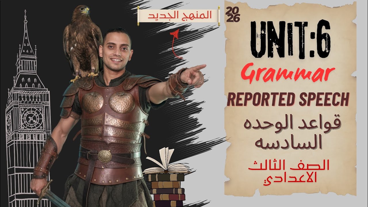 شرح قواعد الوحدة السادسة | Reported Speech | الصف الثالث الإعدادي 2026 المنهج الجديد  Grammar Unit 6