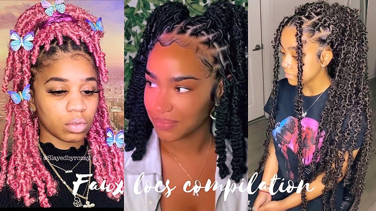 trendy Faux locs Hair transformation 2022 💙💙🦋