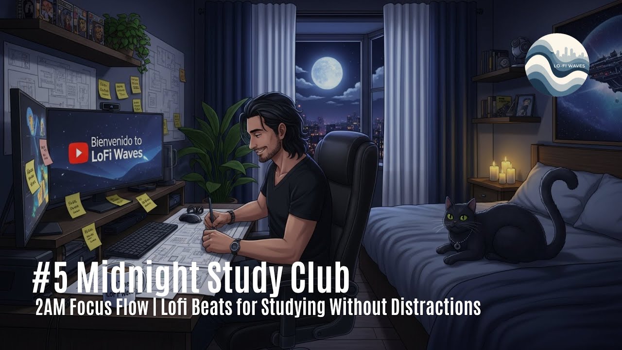#5 Midnight Study Club - 2AM Focus Flow - LoFi Beats for Studying Without Distractions