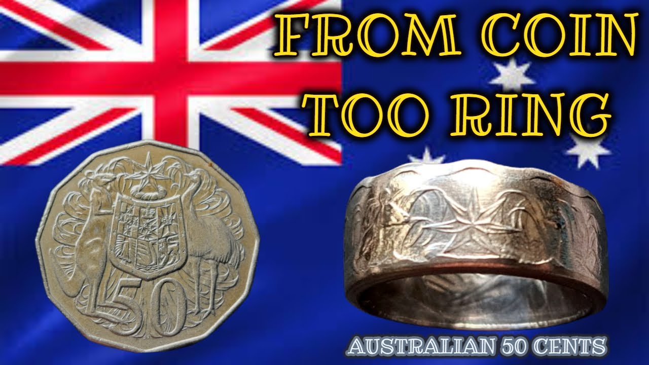 Australian 50 Cents Coin Ring  1983 How Did It Go