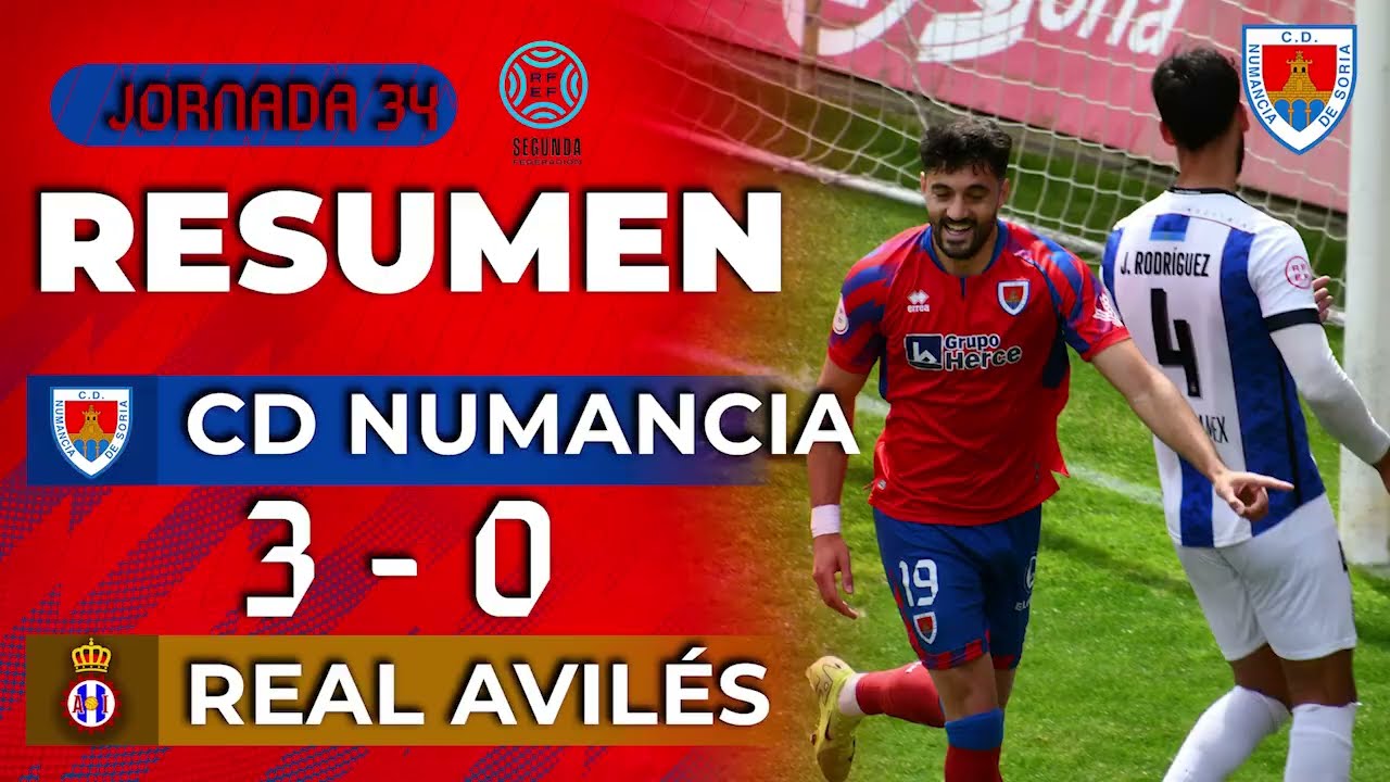 Resumen C.D. Numancia | 3-0 | Real Avilés