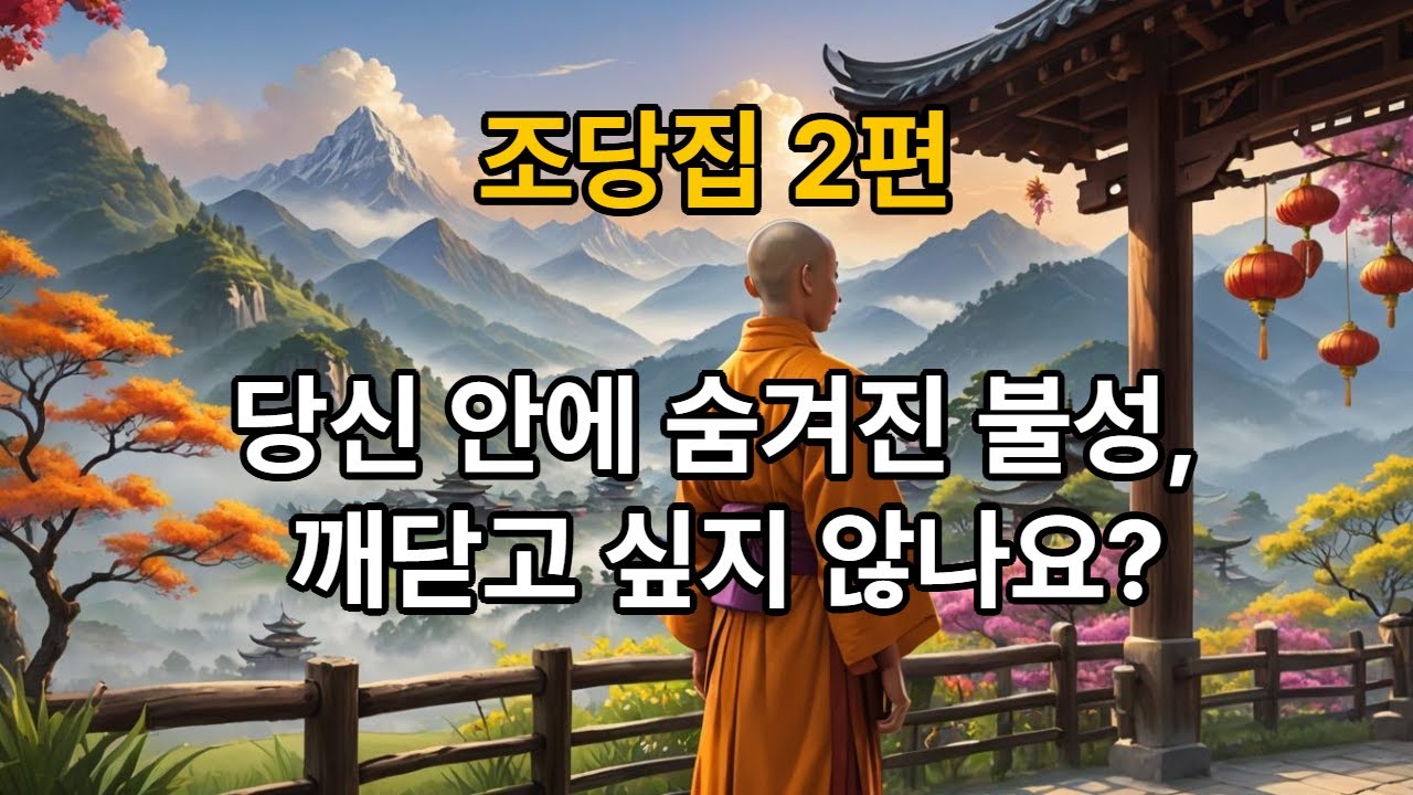 🧠 조당집 2편 : 혜능대사님은 천재? 👉선종 조사들의 '기상천외' 깨달음 비법! (조당집 2편)