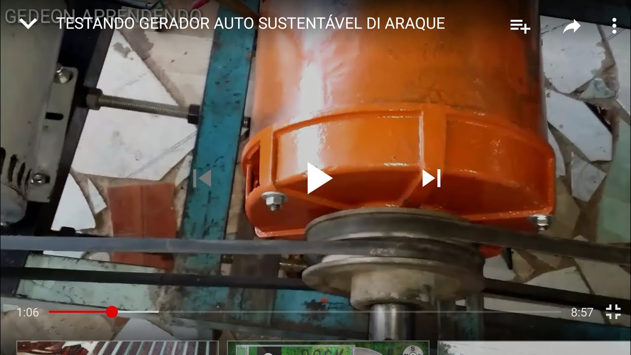 TESTANDO GERADOR AUTO SUSTENTÁVEL