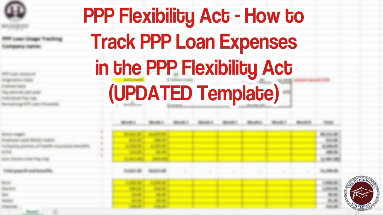 PPP Flexibility Act - How to Track PPP Loan Expenses in the PPP Flexibility Act (UPDATED Template)