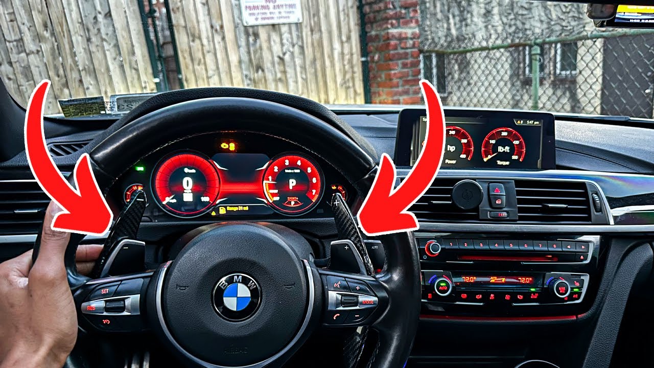 КАК ПОЛЬЗОВАТЬСЯ ПОДРУЛЕВЫМИ ПЕРЕКЛЮЧАТЕЛЯМИ ПЕРЕДАЧ В BMW 440i