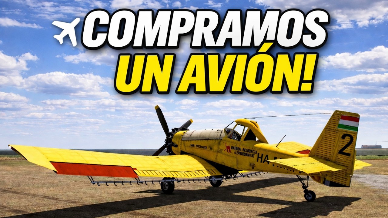 ✈️ ¡COMPRAMOS UN AVIÓN AGRÍCOLA! Trillamos avena y construimos hangar | FS25 RESHADE GAMEPLAY