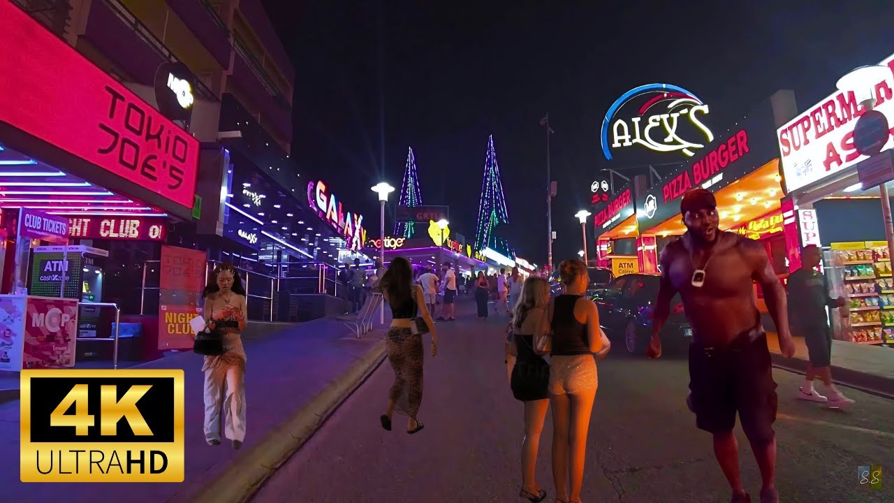 Magaluf Strip Nightlife, Mallorca 🇪🇸 🔴 | NEW Walking Tour in Palma De Mallorca [4K HD]