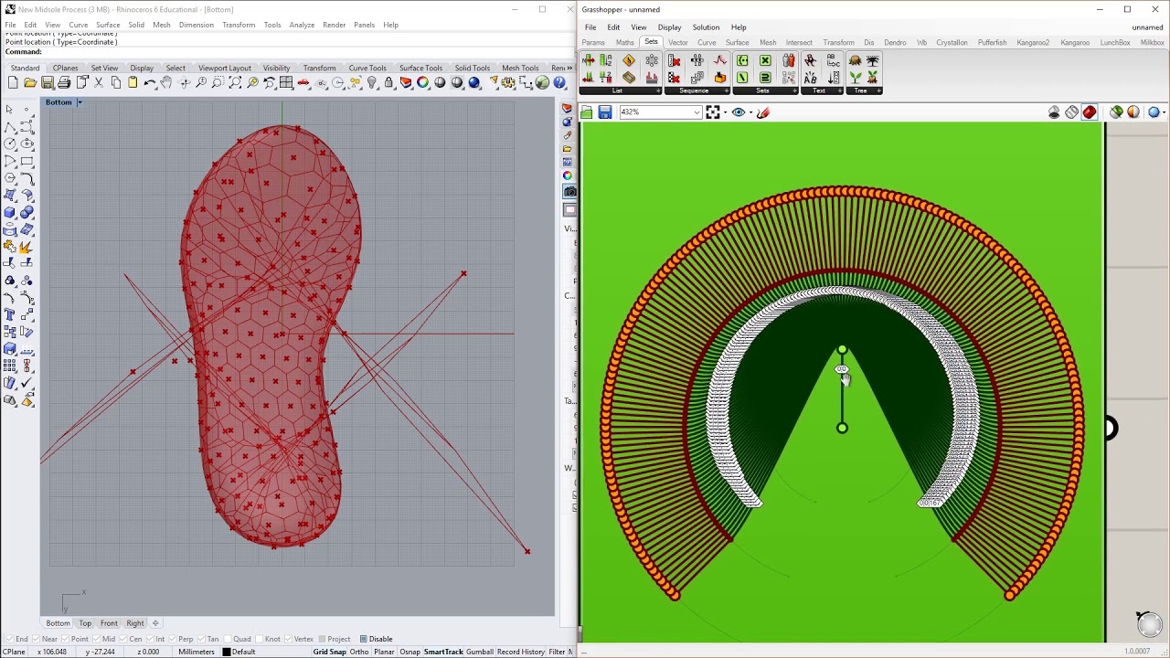 Manipulating Outsole Patterns in Grasshopper