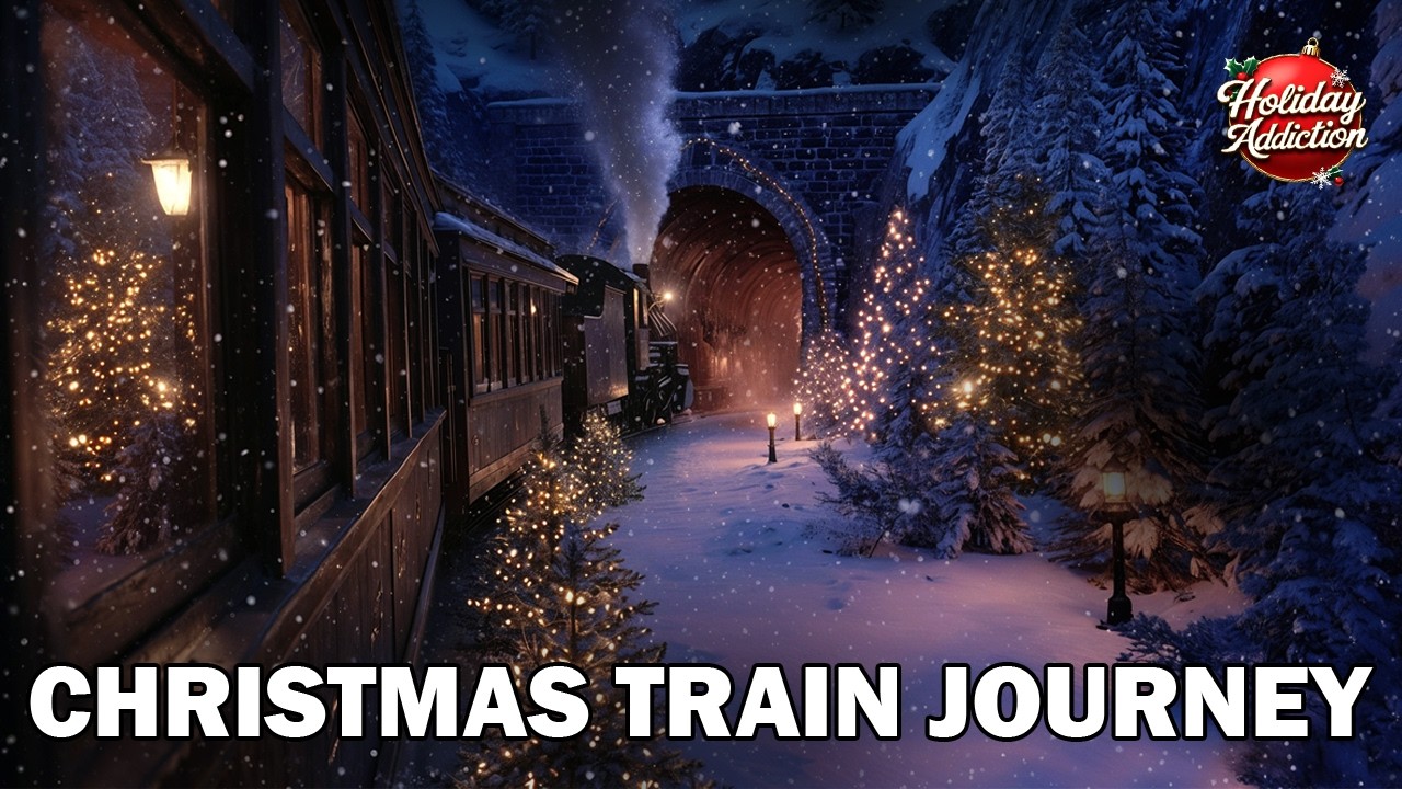 8 Hour Christmas Train Ride - Relaxing Holiday Ambience For Cozy Vibes