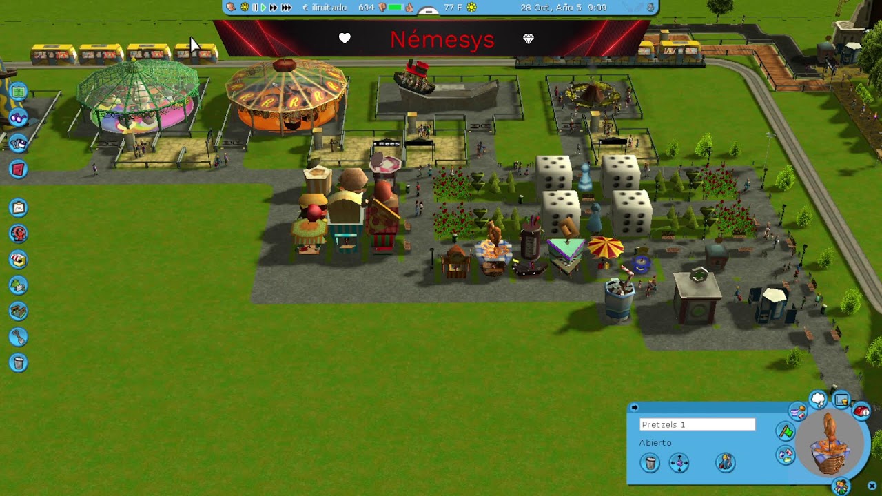 #3. En directo en Roller Coaster Tycoon Completo!! Parque temático desde 0!!