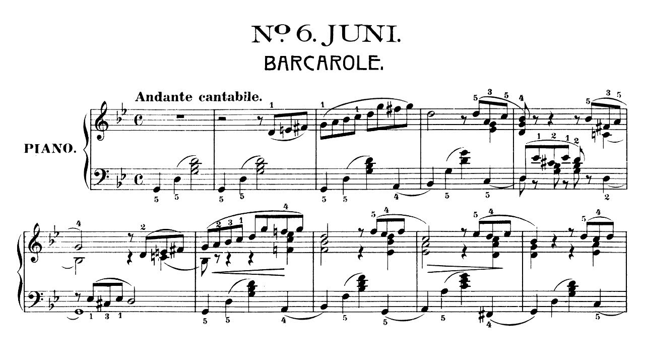 P. Tchaikovsky - June (Barcarolle)