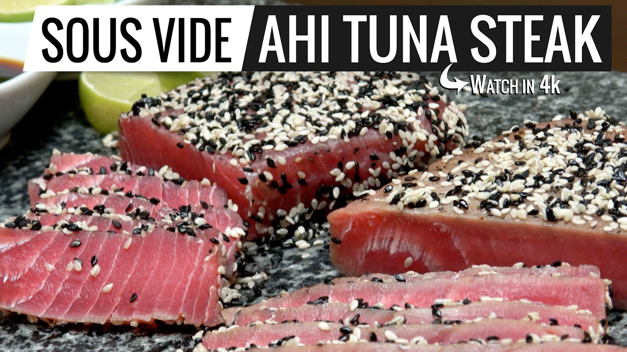 Sous Vide Ahi Tuna Steak, The best fish we had so far! Sous Vide is perfect for this!