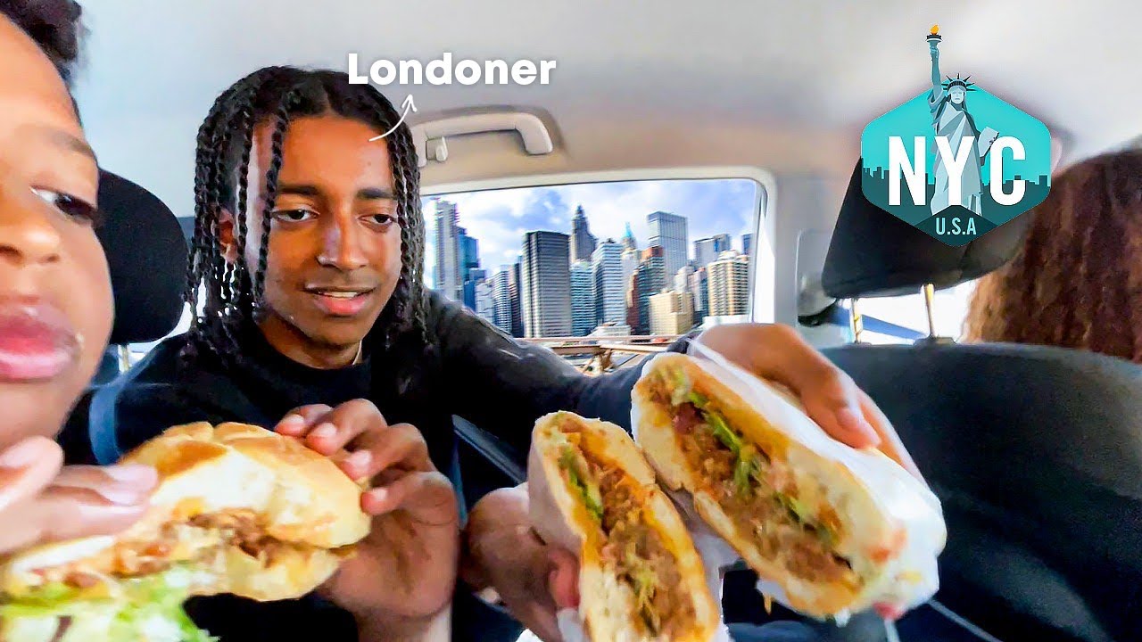 Londoner tries a Chopped Cheese for the first time in New York City!