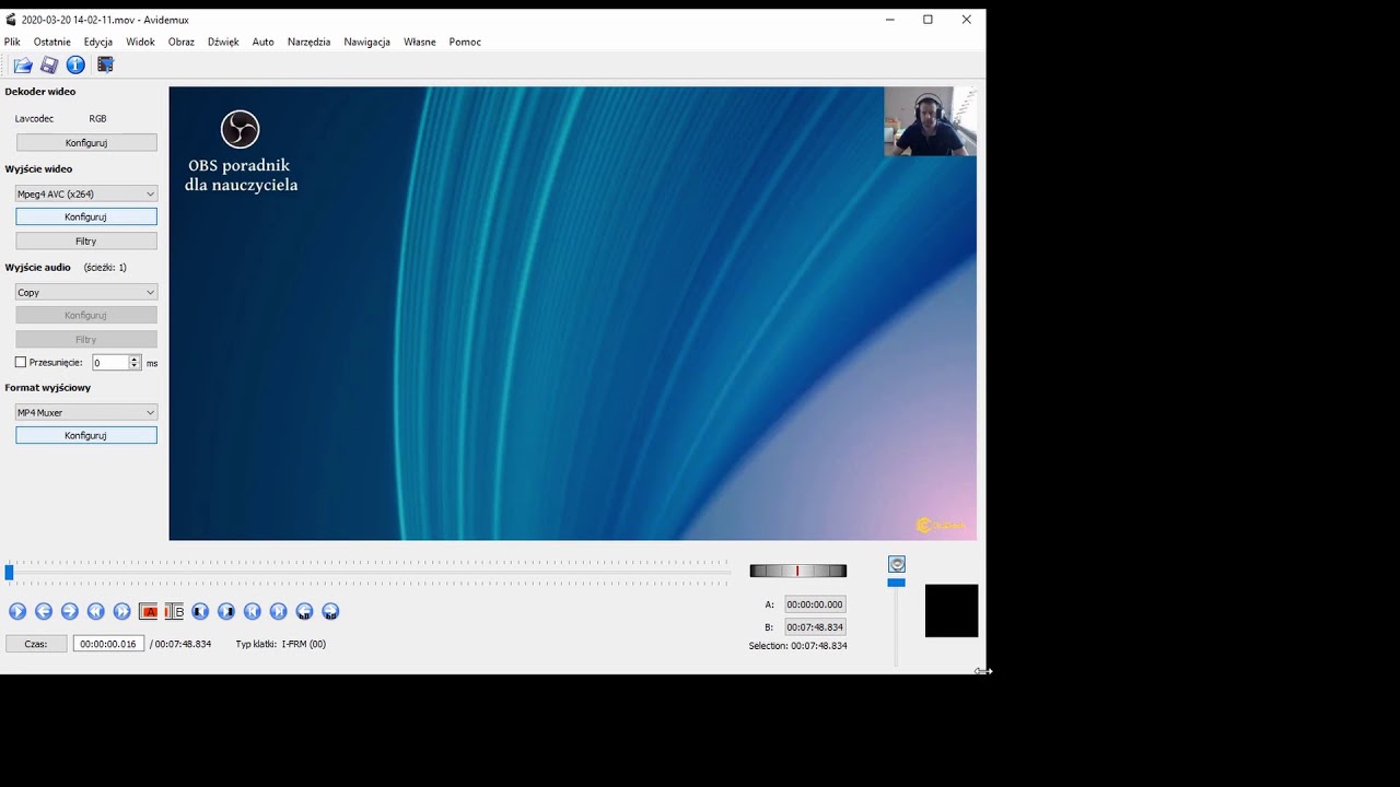 Prosty montaż filmów - AviDemux tutorial 01