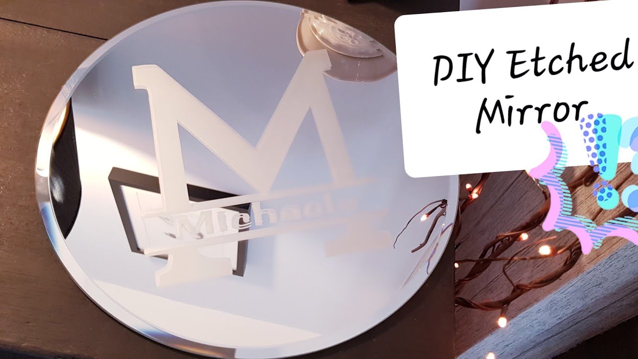 How to Etch mirrors  | Adhesive Vinyl Monogram Plate | Tutorial Craft DIY