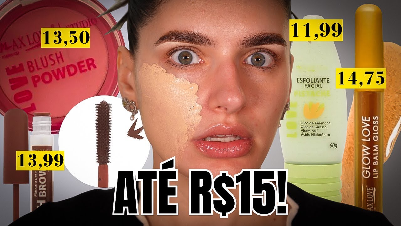 testei MAQUIAGENS BARATINHAS até R$15 - to chocada!😳