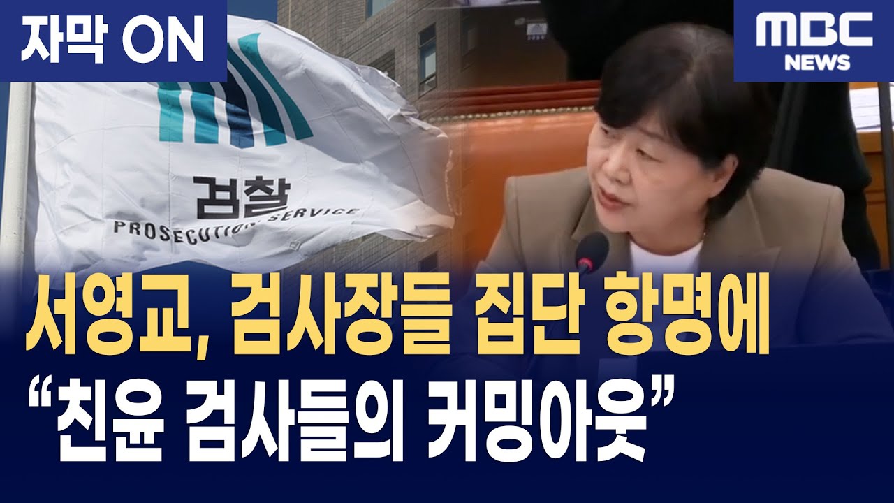 [자막] 서영교, 검사장들 집단 항명에 