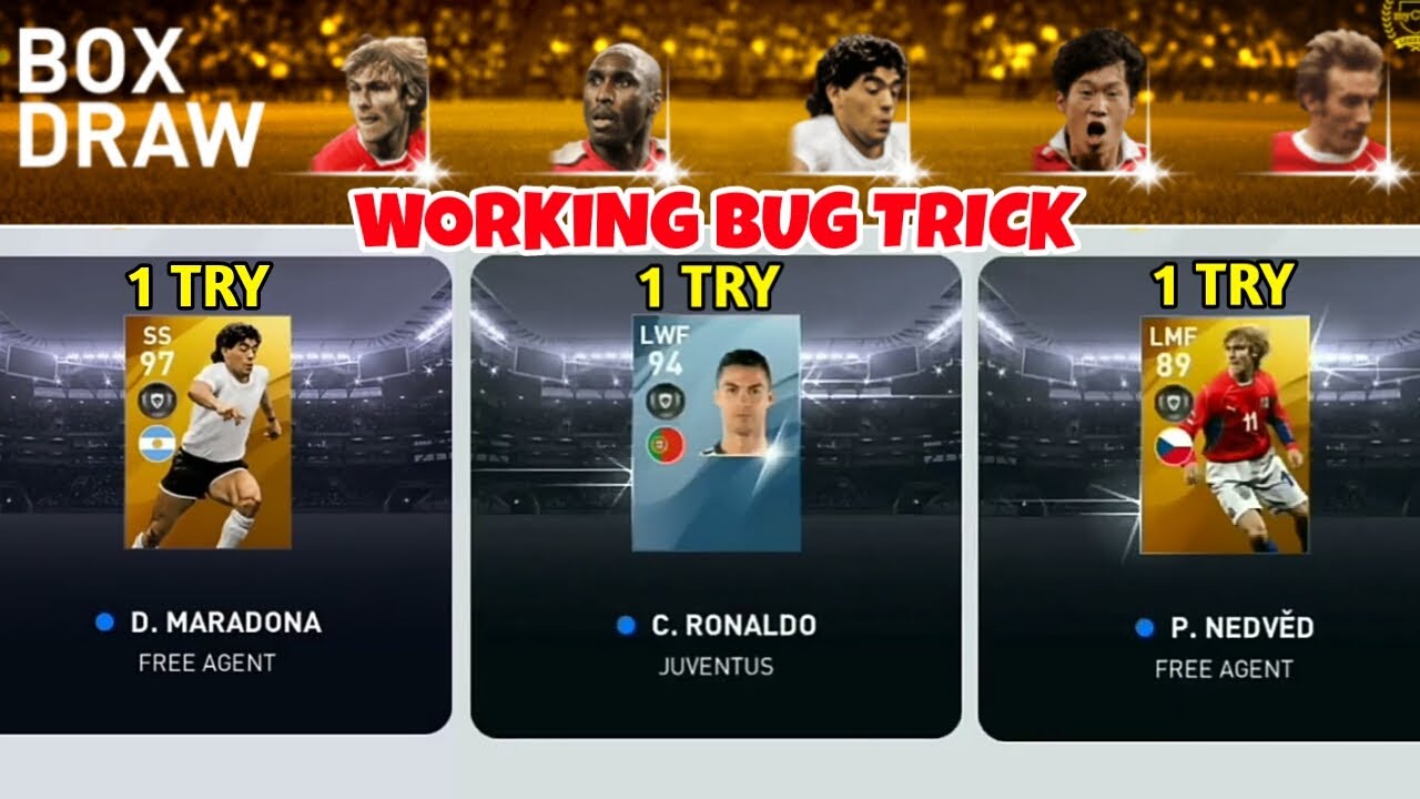 D. Maradona + C. Ronaldo + Other Legends black ball trick in Legends Worldwide|| pes 2020 mobile