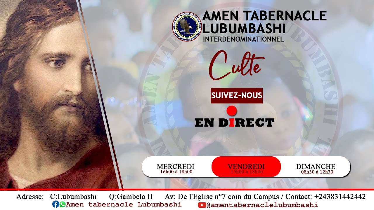 CULTE ||VENDREDI 20 FEVRIER  2026 ||