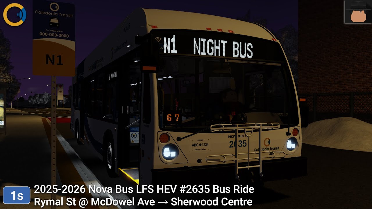 Caledonia Transit - 1S Rymal SHORT TURN Bus Ride: 2025-2026 Nova Bus LFS HEV #2635 to Sherwood Ctr