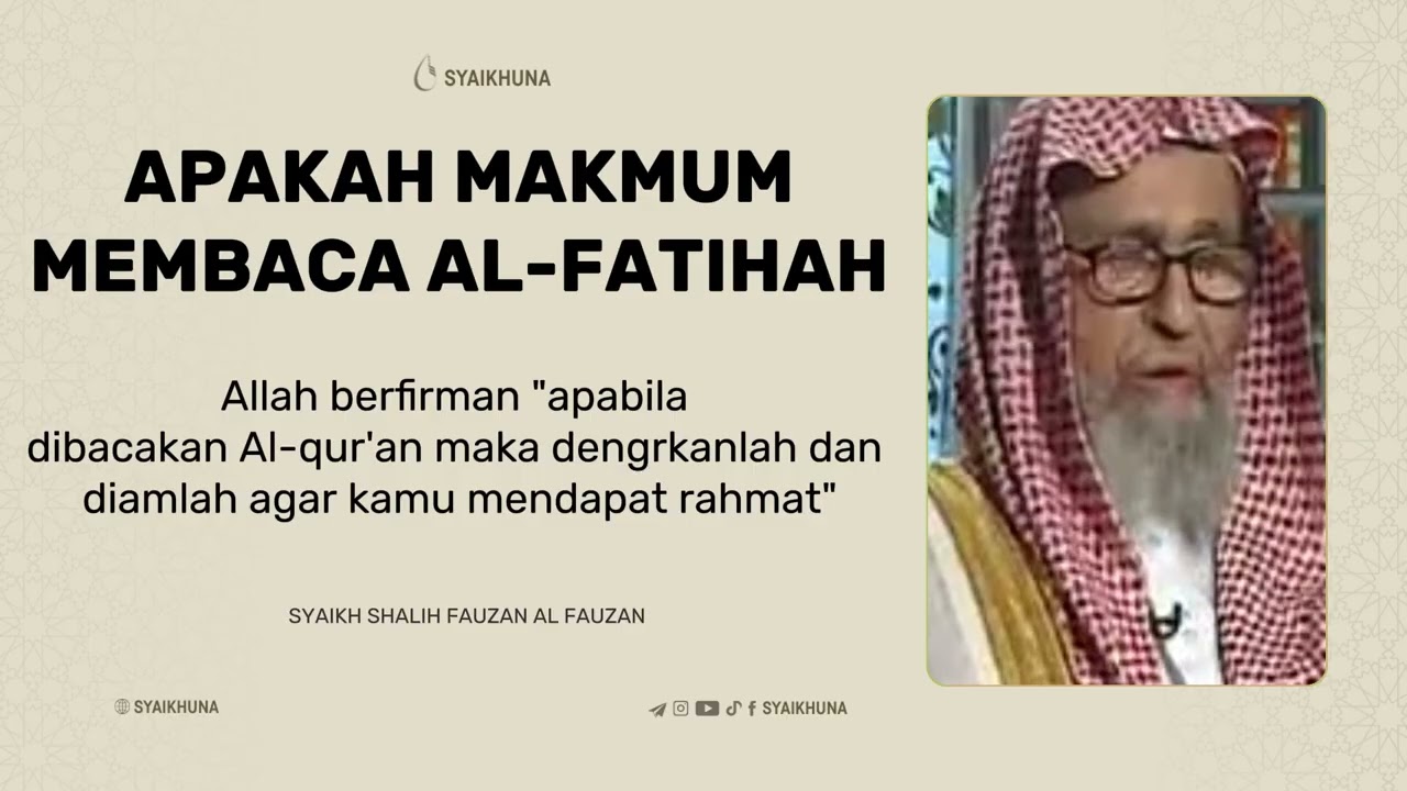 APAKAH MAKMUM MEMBACA AL FAITHAH BELAKANG IMAM