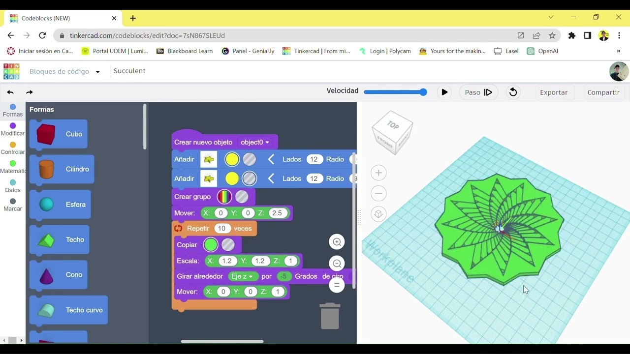 Re-discovering Nature With Tinkercad Codeblocks - Growth and Spirals