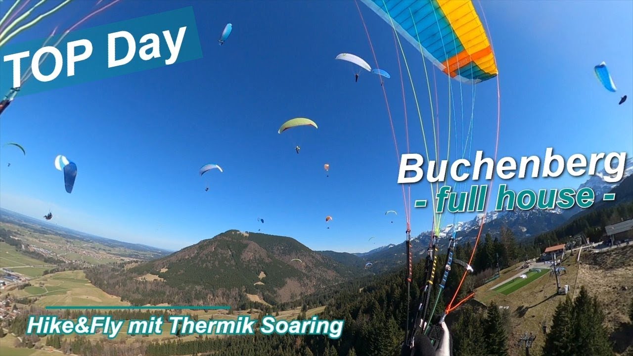 Full House am Buchenberg, Hike&Fly mit zickzack Thermik Soaring