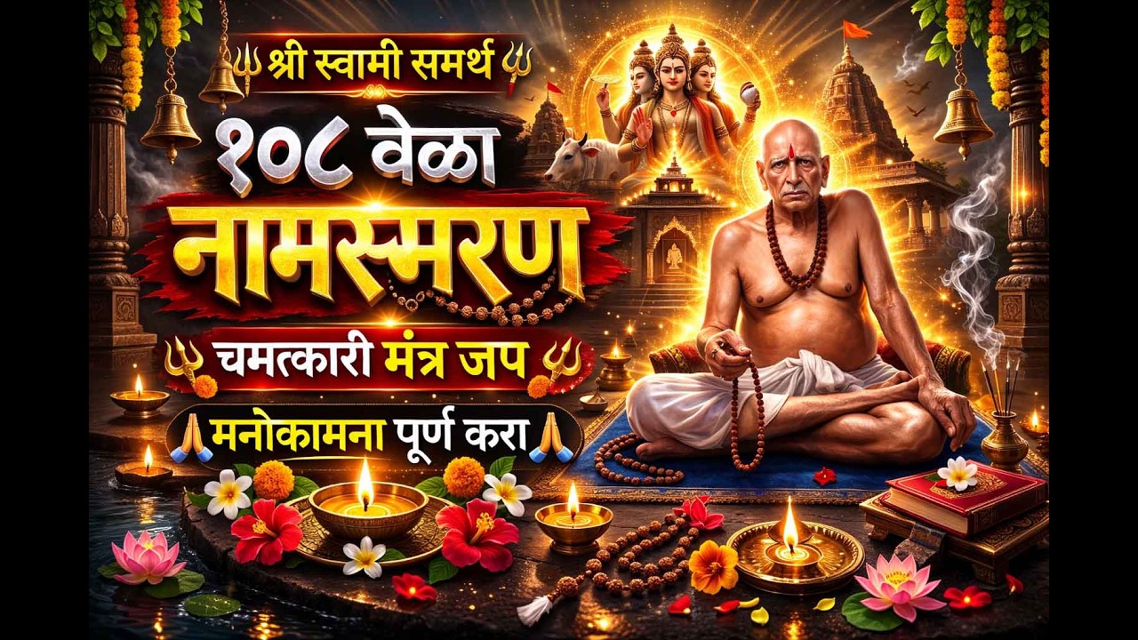 Swami Samarth Mantra 108 Times | Akkalkot Maharaj Divine Chant
